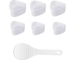 Driehoekige sushivorm - Sushi Maker - Onigiri Maker - Sushi mal - Keukengereedschap - Herbruikbaar - Gemakkelijk Vrijkomend - geschikt voor sushibars, restaurants, Japanse keuken, picknick - 6 stuks