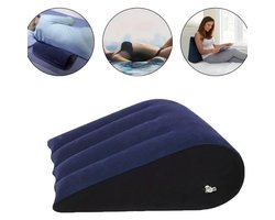 Driehoekkussen - Opblaasbaar kussen - Reiskussen - Lichaamspositionering - Draagbaar - 50 x 36 x 16 cm - Ideaal voor intieme avonturen, koppels, slapen, beenliften, bedgebruik, reizen, kamperen - Snel opblazen en leeglopen - Paars
