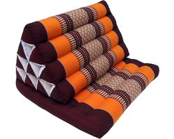 Driehoekskussen – Moon Kwan Kussen - Thais Kussen – Vloerkussen – Thais matras – 1 fold standaard -Driehoekskussen Thai – Oranje