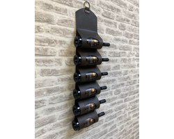 Dries Design D3SD - wijnfles houder - wijnflessen houder - flessenhouder - wijnrek - flessenrek - cognac rek - whisky rek - leder 6 - bruin