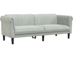 Driezitsbank | 3-zitsbank | Sofa fluweel lichtgrijs