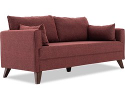 Driezitsbank Balcab Home | 208 x 81 x 85 cm | Claret Red-design - Emob - Zitmeubelen - Rood - Kunststof; Polyester; MDF; Spaanplaat - Zitmeubelen - Op voorraad