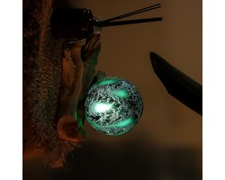 DriftGlow Lamp Emerald Crackle Shade