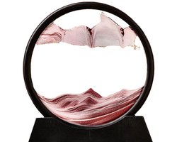 Drijfzand schilderen - Zandkunst - 19 x 18 cm - Luxe Bewegende Zand Kunst - Zandloper - Decoratie - Destop en bureau - Moderne Kunst - Koffie