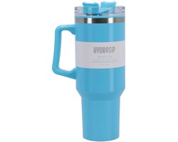 Drink cup met rietje - Reisbeker 1.18L roestvrij staal multicolor.