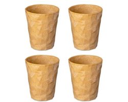 Drinkbeker, 0.25 L, Set van 4, Organic, Houtvezels - Koziol | Club S 2.0
