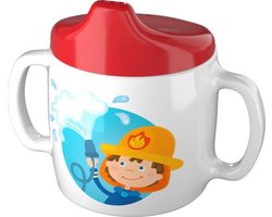 Drinkbeker Kind - Beker met handvat - Themafeestje - Stevig porselein - 150 ml - Wit