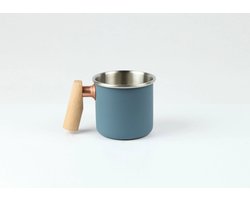 Drinkbeker - RVS mok - kampeer beker van roestvrĳ staal - 400ml - kleur blauw