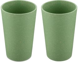 Drinkbekers, 0.35 L, Set van 2, Organic, Blad Groen - Koziol|Connect