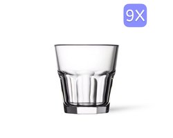 Drinkglazen - 270ml/27cl - (9 Stuks) - Drinkglas - Limonadeglazen - Glas - Hoogwaardige kwaliteit - Glazenset - Drinkglazen - Cocktailglazen