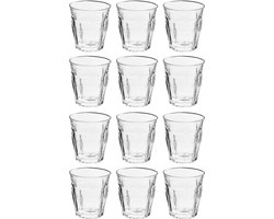 Drinkglazen/waterglazen Picardie - 12x stuks - helder transparant glas - 200 ML - Koffie/thee/fris