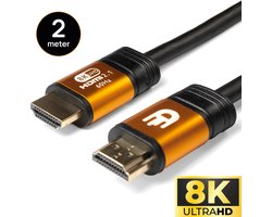 Drivv. Premium HDMI Kabel 2.1 - Ultra HD 8K - 4K 120hz - Geschikt voor Xbox Series X & PS5 - 2 meter - Oranje