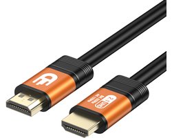 Drivv. Premium HDMI Kabel 2.1 - Ultra HD - 8K 60Hz - 4K 120Hz - Geschikt voor Xbox Series X & PS5 - HDMI-kabels - 2 meter - Oranje