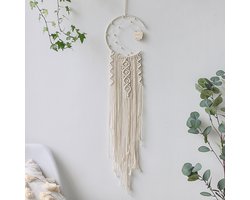 Dromenvanger met Verlichting - 1 stuk - Wandhanger - Dromenvanger Uil - Macrame Boho Wandkleed - Wanddecoratie Kinderkamer Muurdecoratie - Kraamcadeau