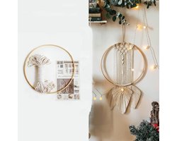 Dromenvanger set met katoenen garen voor decoratie en wandbekleding met bladeren