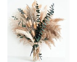 Droogbloemen boeket - Droogbloemen - 100 Stuks 40-45cm - Bloemen - Decoratie Woonkamer - Pampasgras - Droogboeket - boeket - romantisch - cadeau Geschikt Voor hem/haar - Valentijnsdag