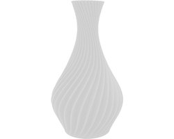 Droogbloemen Legobloemen Vaas Wit | 25CM | Woonaccessoires | Home Deco | Binnen Decoratie- Professionele 3D Print | ideaal voor droog bloemen of lego bloemen | Shark