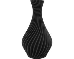 Droogbloemen Legobloemen Vaas Zwart | 25CM | Woonaccessoires | Home Deco | Binnen Decoratie- Professionele 3D Print | ideaal voor droog bloemen of lego bloemen | Shark