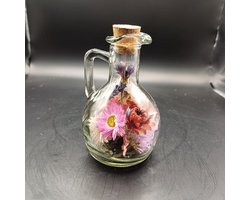 Droogbloemenkarafje met kurk | Droogbloemen in fles | decoratie | vaas | glas | boeket | bloemKarafje met Kurk en Droogbloemen – Glas Vaas Decoratie – Bloemen in Fles – Droogbloemen Boeket – Woonaccessoire – Cadeau voor Haar – Interieur Decoratie