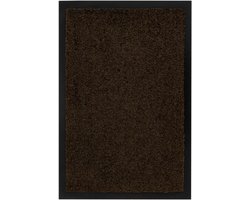 Droogloopmat Amsterdam - Deurmat Binnen – 100% Polyamide, Sterk & Duurzaam - Bruin- 40x60 CM