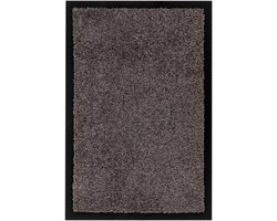 Droogloopmat Amsterdam - Deurmat Binnen – 100% Polyamide, Sterk & Duurzaam - Grijs- 60x90 CM