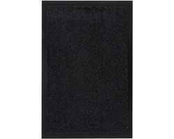 Droogloopmat Amsterdam - Deurmat Binnen – 100% Polyamide, Sterk & Duurzaam - Zwart- 40x60 CM