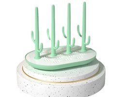 Droogrek voor babyflessen - Flessen Droogrek - Flessenrek - Opbergdoos in de vorm van een boom - Groen flessenrek - Groen ABS-rek - Flessenrek - ABS