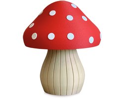 Droomlampje Paddenstoel – LED lampje met Zacht Rood Licht – Sprookjesachtig Design – Voor Kind & Babykamer – Droomlampjes Nachtlampje Paddenstoel