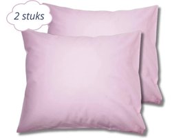 Droomtextiel Kussenslopen 60x70 cm Roze Set Van 2 Stuks - Hotelkwaliteit - 100% Hoogwaardige Katoen