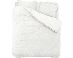 Droomtextiel Teddy Dekbedovertrek Wit - 240x200/220 cm - Luxe Teddystof - Heerlijk Zacht