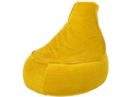 Drop & Sit Stoel Zitzak Ribstof - Zitzakfauteuil - Woonkamerzitzak – Geel – Junior – Voor Binnen