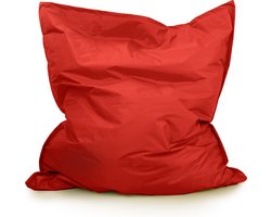 Drop & sit zitzak -Nylon - Zitzakfauteuil - Woonkamerzitzak - Rood - 130 x 150 cm - binnen en buiten