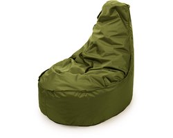 Drop & Sit - zitzak/stoel - robuust nylon - olijfgroen - Noa JR voor kinderen - voor binnen en buiten - 55 x 75 - 100 Liter