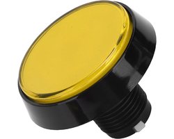 Drukknop met LED - Grote Ronde Knop - Gameconsole Bediening - Verlichte Tactiele Feedback - 60 mm Diameter - Geel