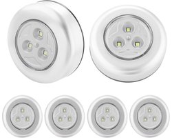 Druklichtjes - Aanraaklampen - Kast Verlichting - Super helder - 6 stuks - Wit