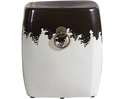 Drumkruk, zwart-witte retro messing ring geschikt for tuin slaapkamer terras decoratie (Color : Square)