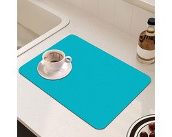 Druppelmat voor koffiemachine. Superabsorberende gootsteenmat. Antislipmat voor het drogen van de vaat. Drogen van servies en bestek (20 x 30 cm)