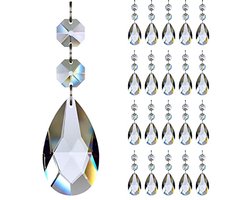 Druppelvormige Kroonluchter Kristallen - 20 Stuks Hangers voor Kroonluchters (50 mm Helder)