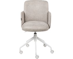 DRYDEN - Bureaustoel - Beige - Polyester