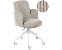 DRYDEN - Bureaustoel - Taupe - Corduroy