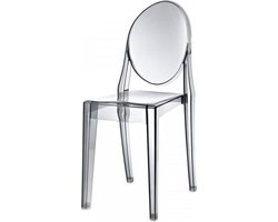 DS4U® elisabeth - stoel – kunststof - transparant – smoked - grijs