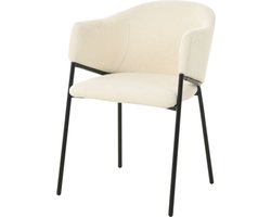 DS4U® Elza eetkamerstoel boucle wit