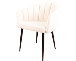 DS4U® Flower eetkamerstoel bouclé wit