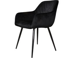 DS4U® Gaby armstoel velvet zwart