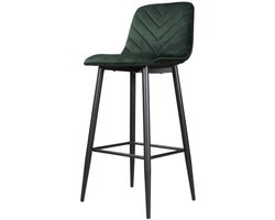 DS4U® Gaby barkruk velvet 75 cm 2.0 - groen