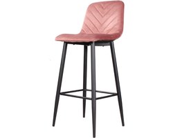 DS4U® Gaby barkruk velvet 75 cm 2.0 - roze