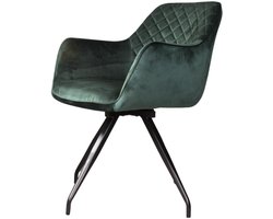 DS4U® Romy 2.0 armstoel velours - donkergroen