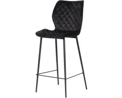 DS4U® Ruby barkruk velvet 66 cm zwart