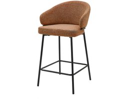 DS4U - Sofia barkruk 65 cm - terracotta met zwarte poot