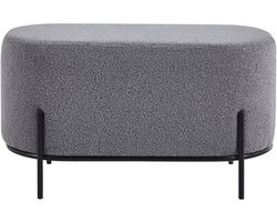 DS4U® Torben hocker duo 80x40x42 cm bouclé grijs